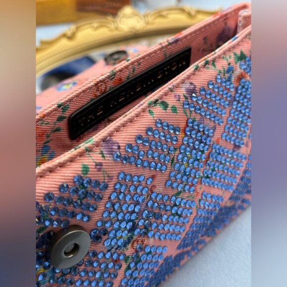 🆕 KURT GEIGER LONDON 🧿 NWOTMini Floral Fabric Embellished Kensington *SAMPLE* - Picture 12 of 15